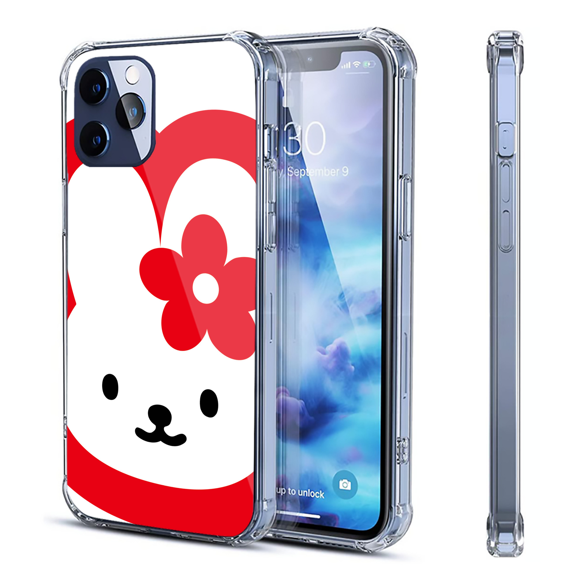 （画像用） Hello Kitty ハローキティ 【iPhone 12シリーズ対応】透明スマホケース（クリアソフトケース）